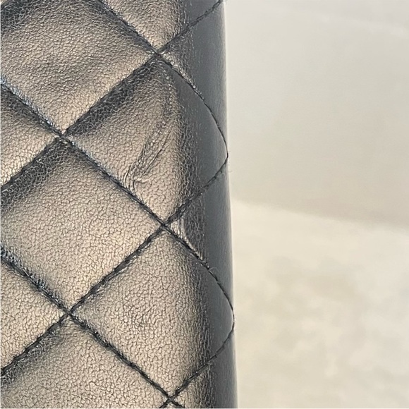 CHANEL CC LAMBSKIN ZIP WALLET ON A CHAIN CONVERSION w/COA - Picture 10 of 11